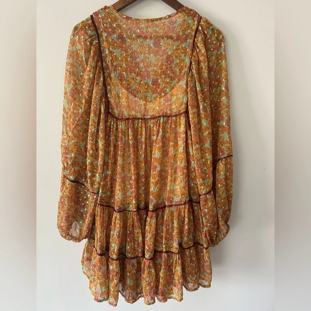 Free People NWOT Free Swinging Mini Dress, Orange, Size Med